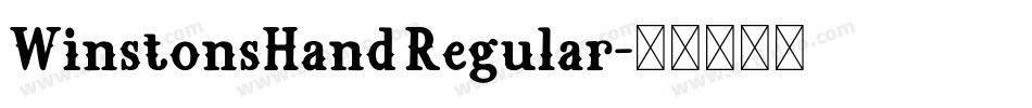 WinstonsHand Regular字体转换